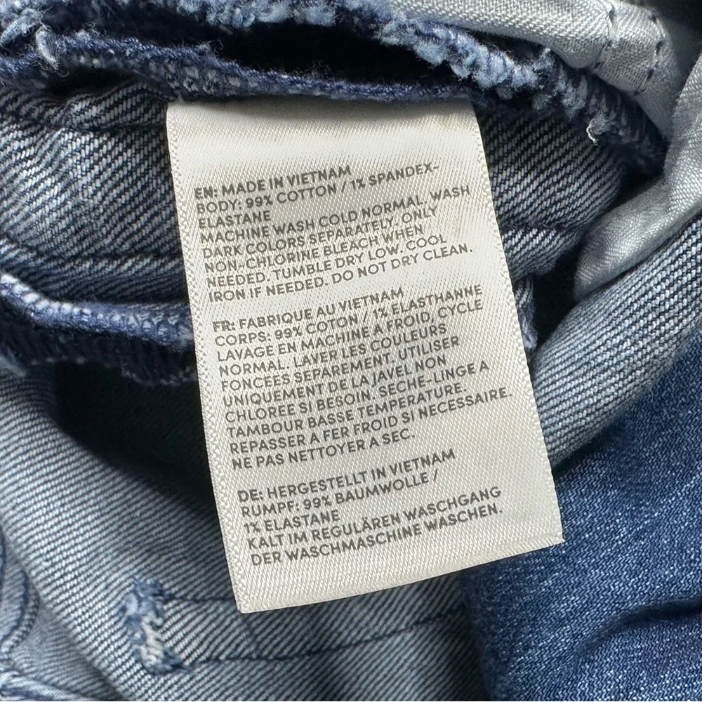 Land’s End Soft Denim High Rise Wide Leg Braided Jeans 15 blue sustainable flare - Picture 9 of 14